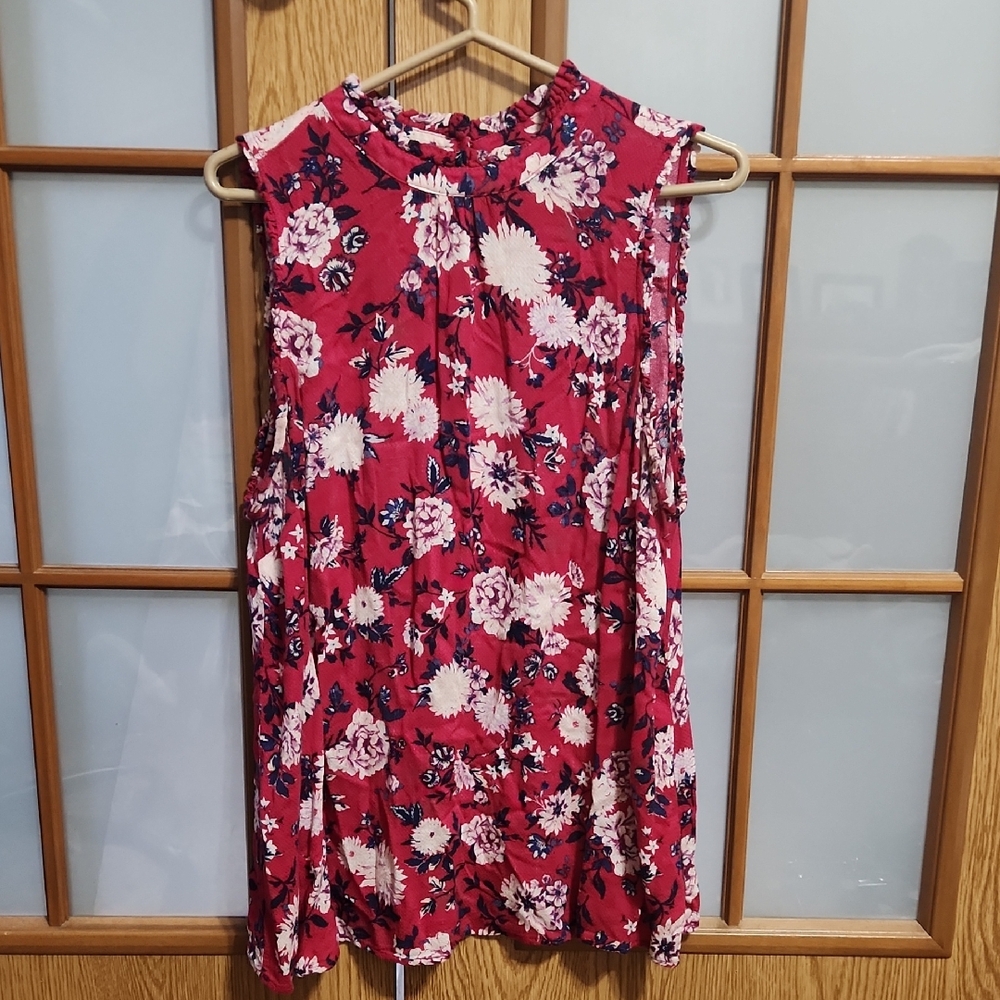 Torrid Pink Floral Sleeveless Tank Top Size 1x